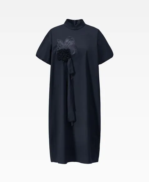 SHANGHAI TANG x JACKY TSAI Butterfly Structured Dress with embroidery details