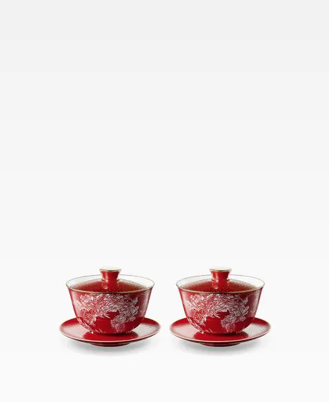 Shanghai Tang x Jacky Tsai Red Dragon Tea Tureen Set Of 2