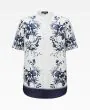 Tang Hollyhock Flower Print Silk-Cotton Shirt