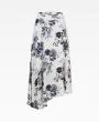 Tang Blue & White Asymmetric Skirt