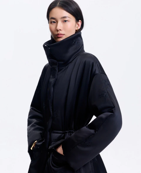 Embroidered Padded Parka