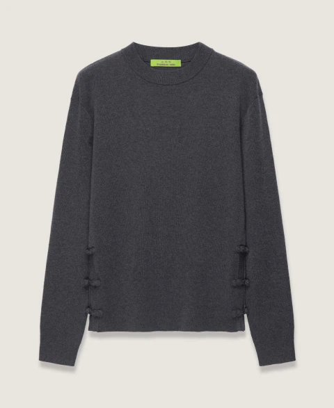 Side Frog-Button Sweater