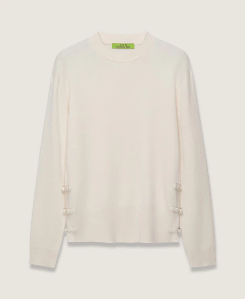 Side Frog-Button Sweater
