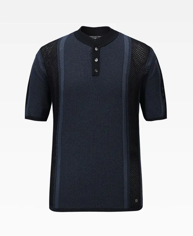 Tang Hollow-Out Polo Shirt