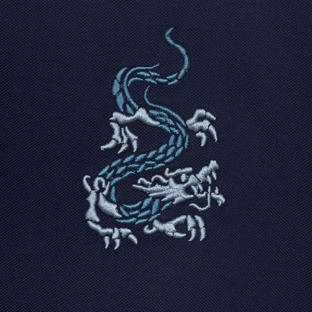 Dragon Embroidery Mandarin Collar Polo Shirt | Shanghai Tang