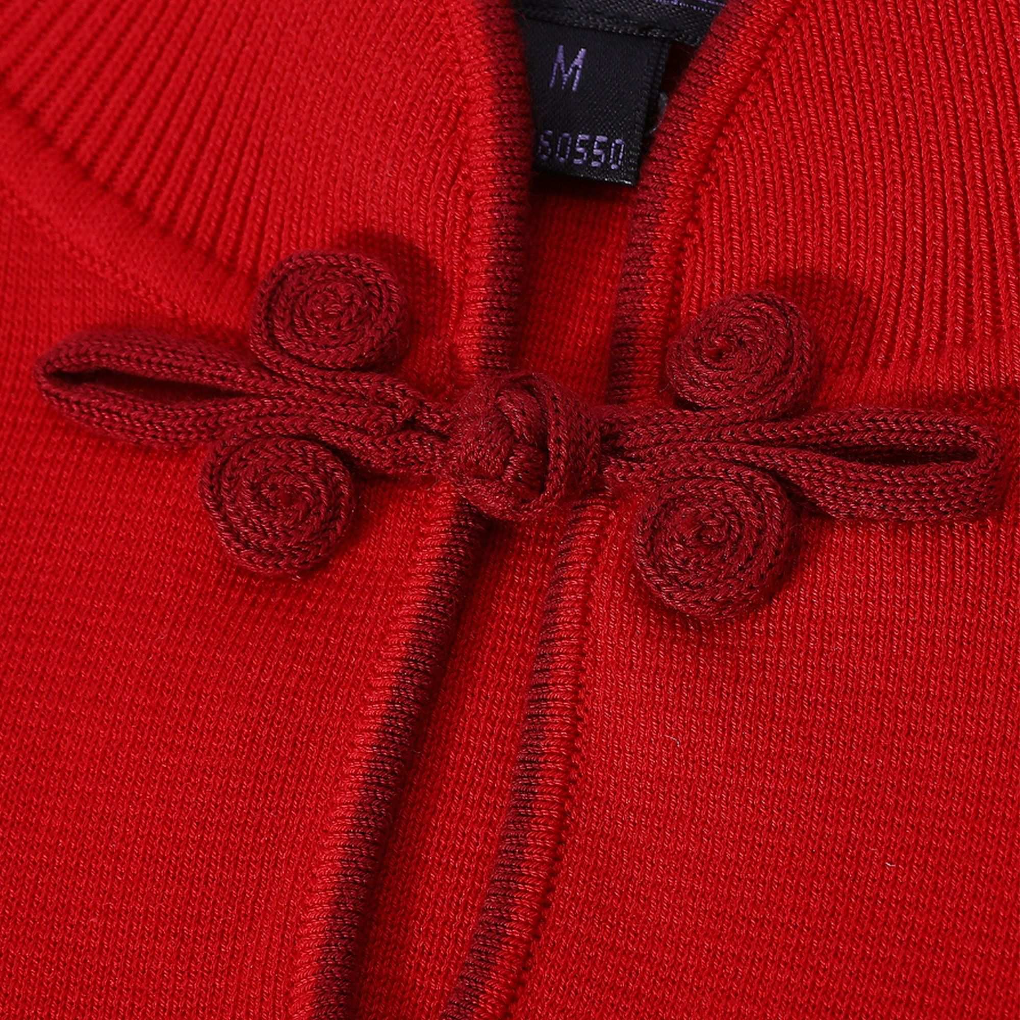 Silk-cotton Knit Long Sleeves Qipao Top | Shanghai Tang