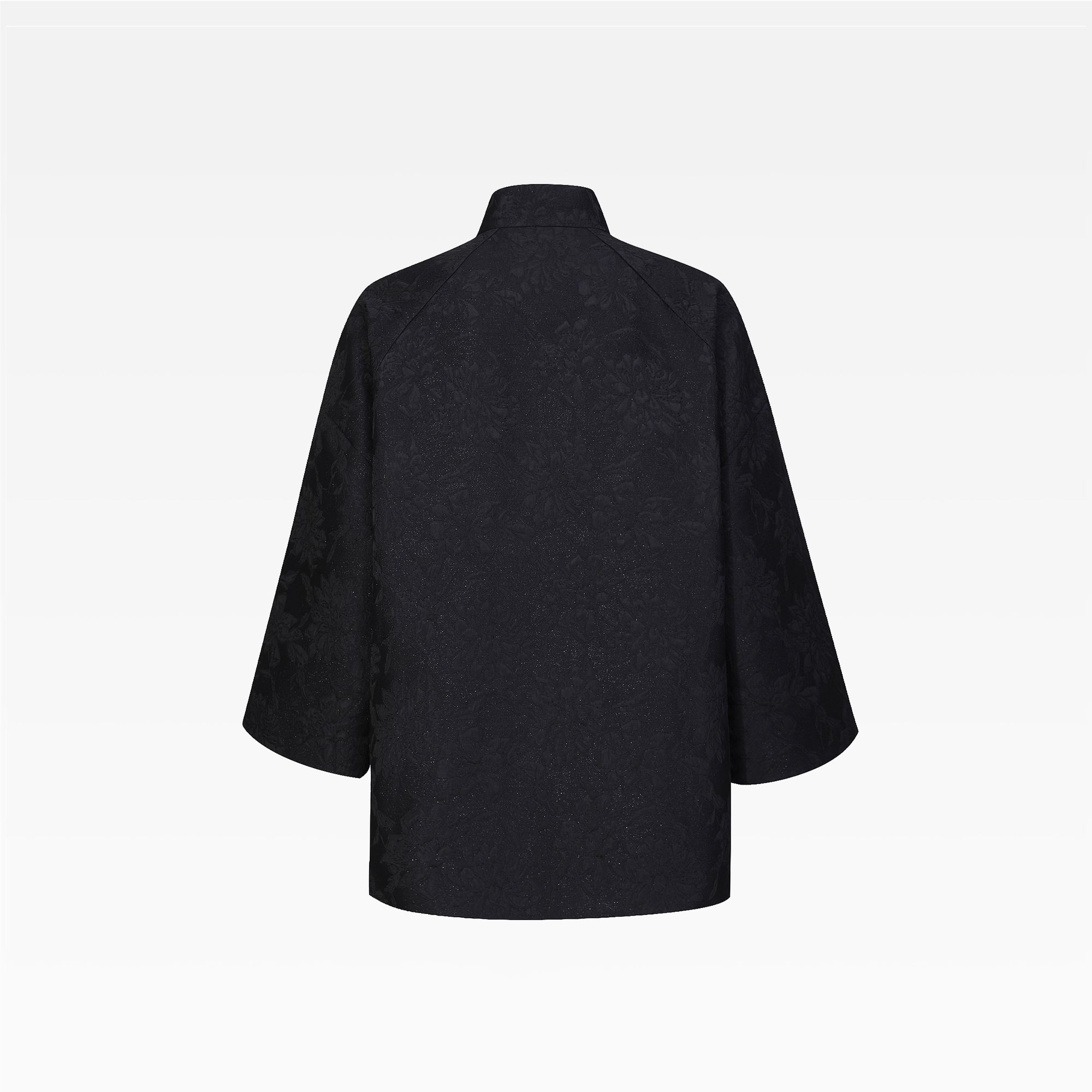 Stand Collar Oversized Jacquard Jacket | Shanghai Tang