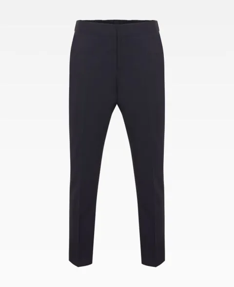 Wool Trousers With Elastic Waistband