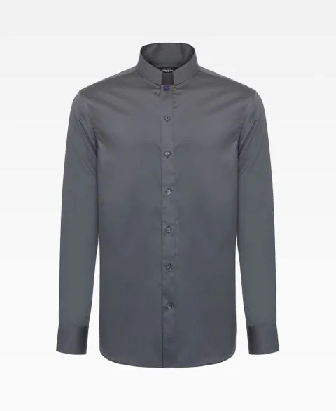 Double Layer Chinese Collar Shirt