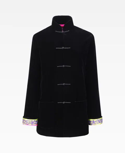 Hi-Lo Tang Jacket With Embroidered Cuff (Made-To-Order)