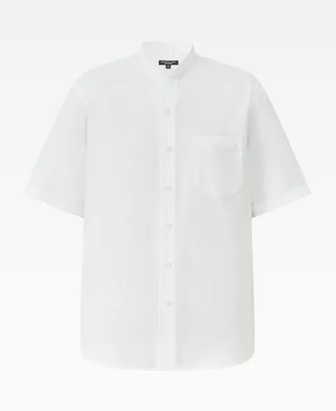 Tang Silk-Cotton Shirt with Double Stand Collars