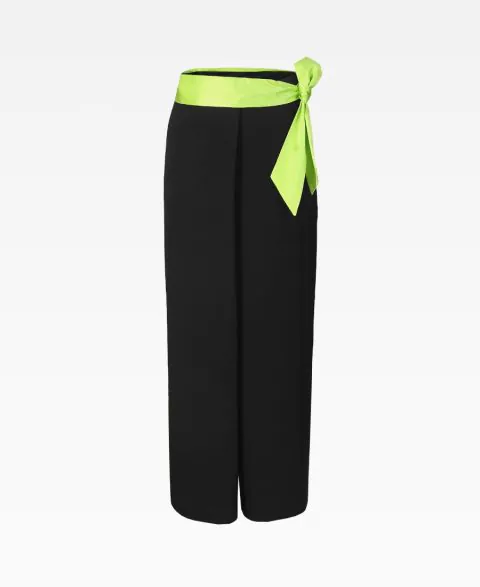 Detachable Waistband Acetate Gallery Trousers