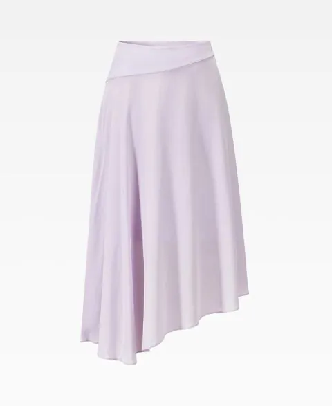 Tang Silk Asymmetric Skirt