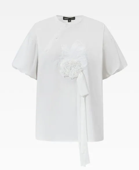 SHANGHAI TANG x JACKY TSAI Butterfly Structured Top with embroidery details
